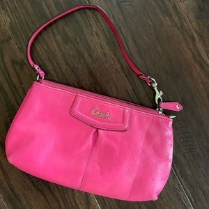 Pink COACH wristlet
